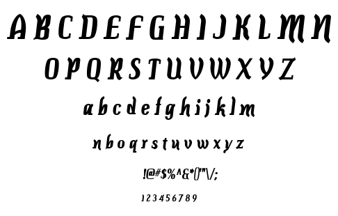Colourbars font