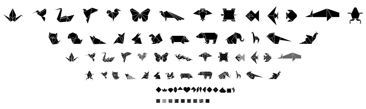 OrigamiBats font
