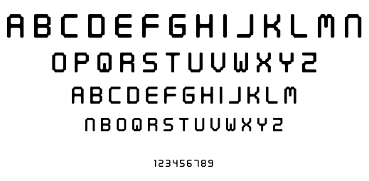 Digital tech font