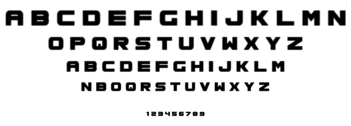 Space halftone font