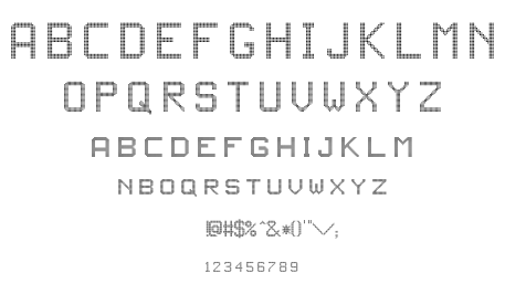 JD LED3 font