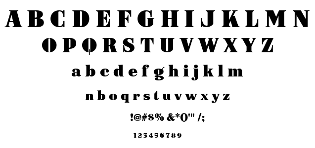 ARB-187 Modern Caps font