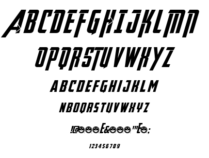 Avengeance Heroic Avenger font