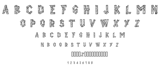 Alpha Wood font