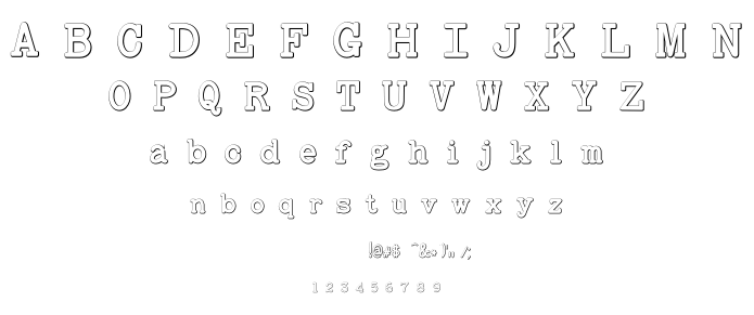 Baltimore Typewriter Beveled font