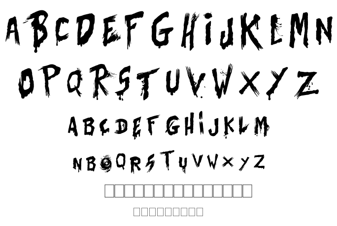 Bates Shower font