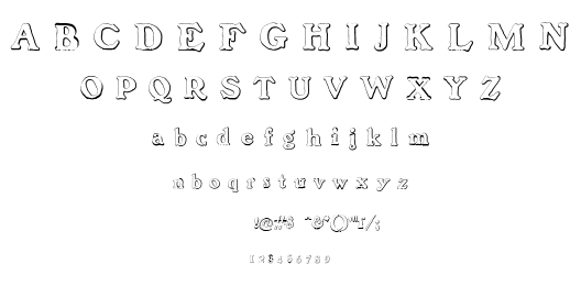 Benjamin Franklin Beveled font