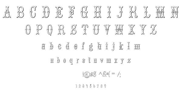 Bruce Double Pica Beveled font