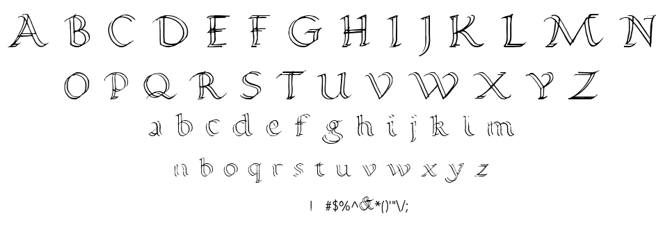 Calligraphy Double Pencil font