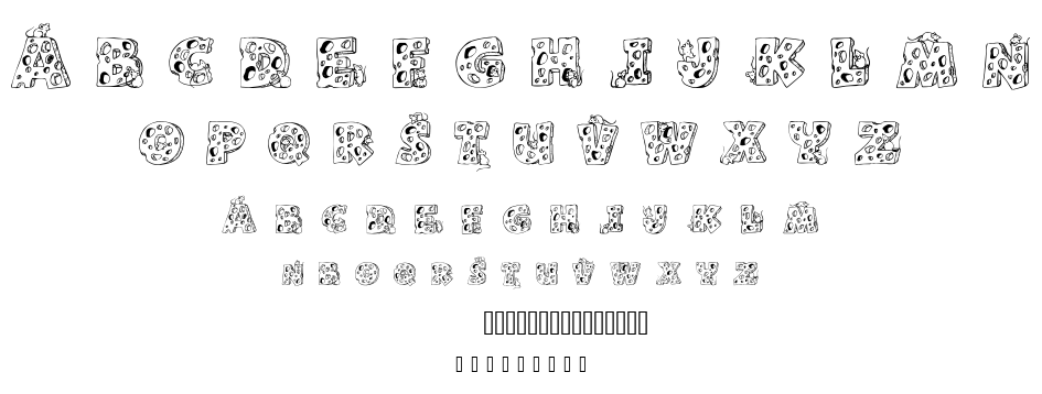 Cheese and Mouse font