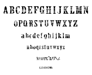 Crack Bars font
