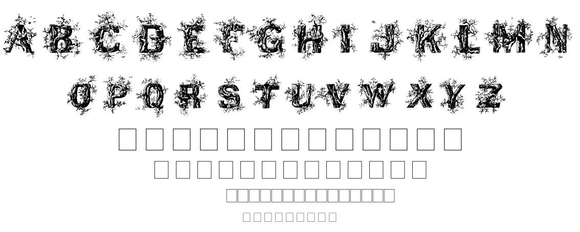 DEEP WOODS INITIALS font