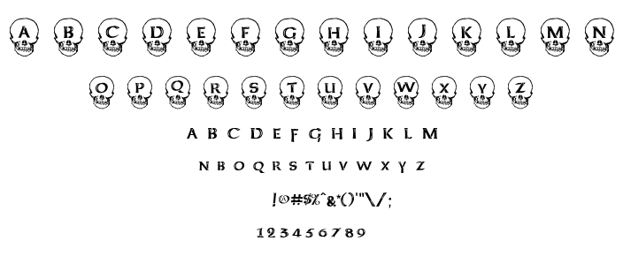 Deathhead KeltCaps font