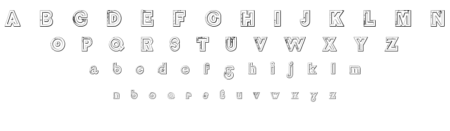 DelamotteLargeRelief Beveled font