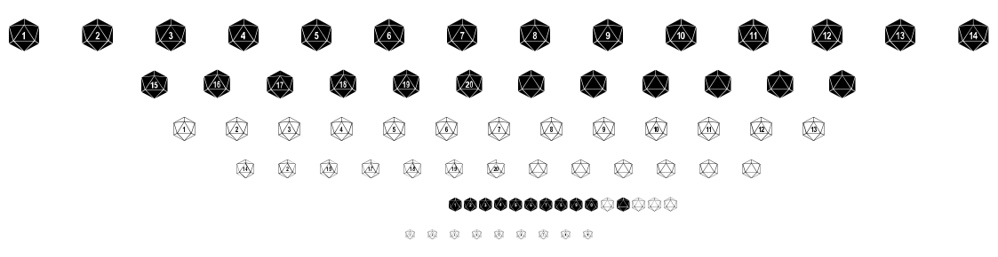 Duodecahedron font