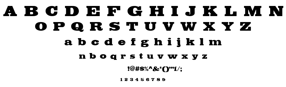 Fette Egyptienne font