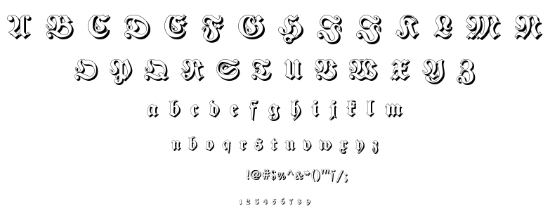 Fraktur Shadowed font