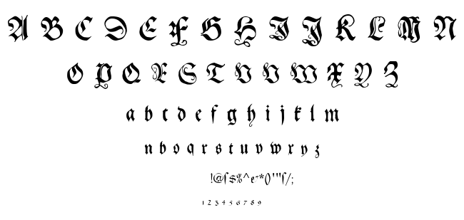 Gebetbuch Fraktur font