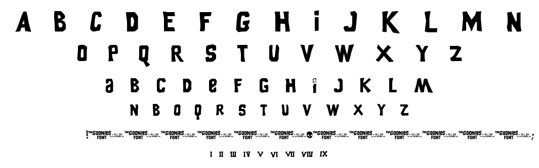 Goonies font