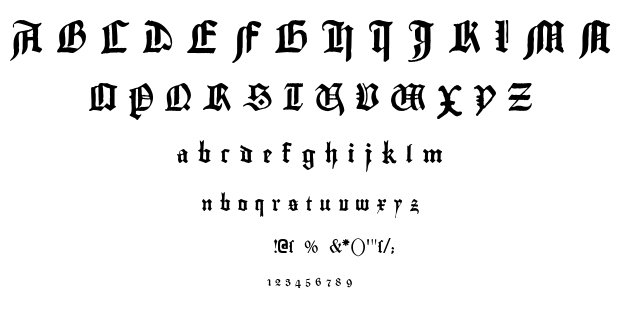 Gutenberg Textura font