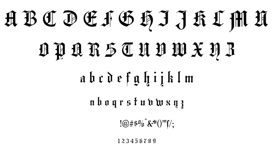 Hansa Gotisch font