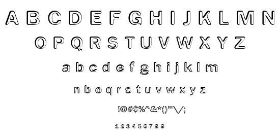 Impressed Metal font