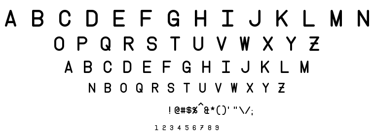 Instruction font