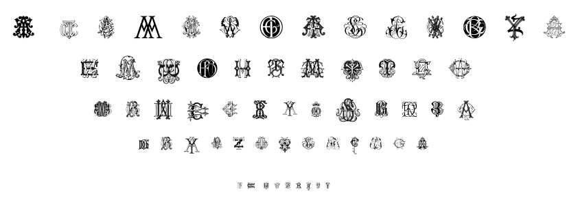 Intellecta Monograms Random Samples Two font