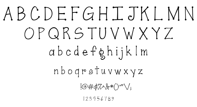 Janda Scrapgirl Dots font
