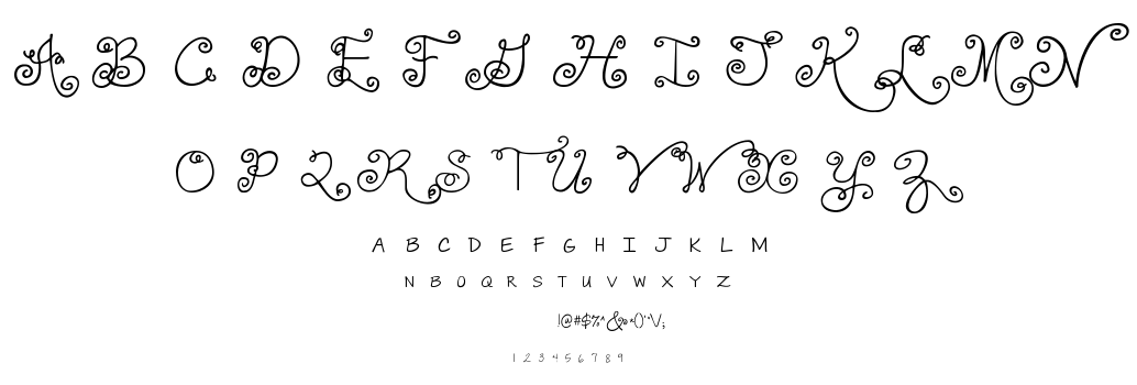 Janda Swirlygirl font