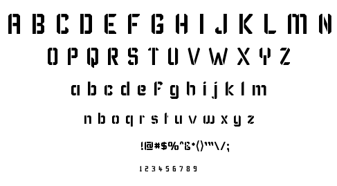 Karisma Stencil font