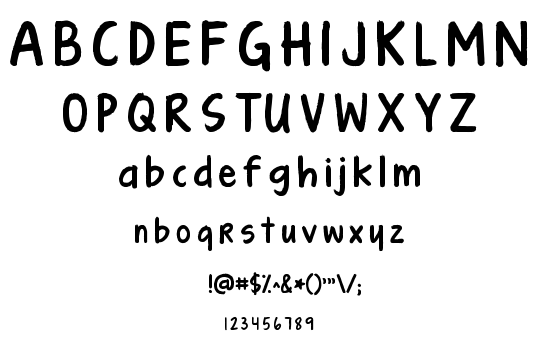 KG Turning Tables font