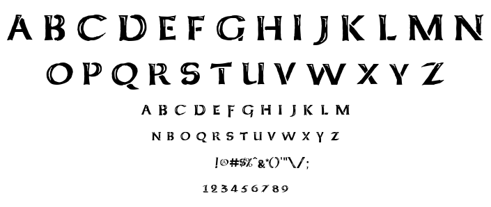 Kelt Caps Freehand font