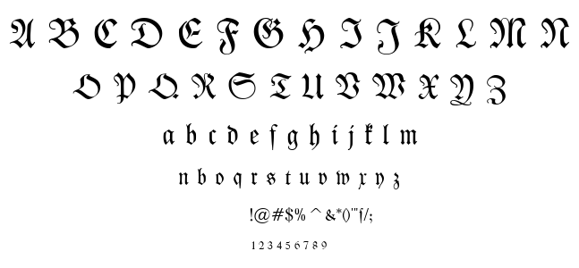 Kleist-Fraktur font