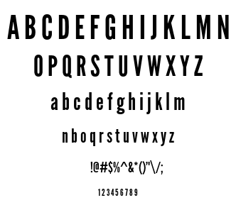 League Gothic font
