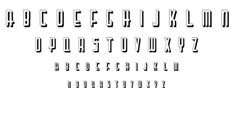 Lettering Deco Shadow font