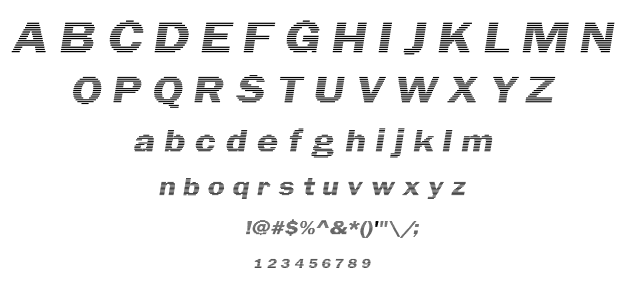Linear Beam font