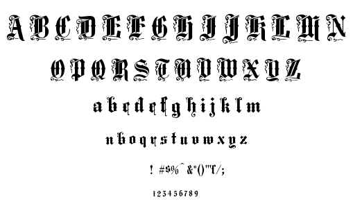 Middle Saxony Text font