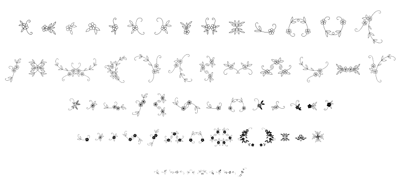 Menina Graciosa Ornaments Two font