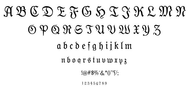 Moderne Fraktur font