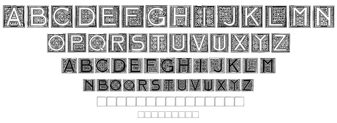 Mosaic Initials font