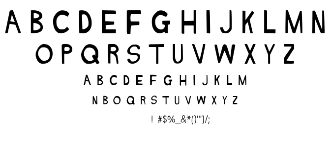 Naked font