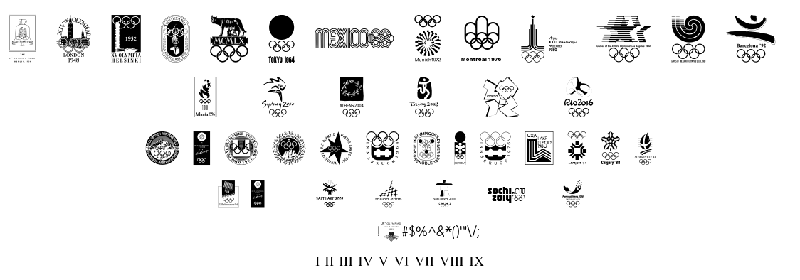 Olympiad XXX font