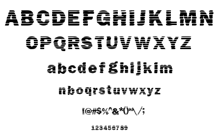 Open Bars font