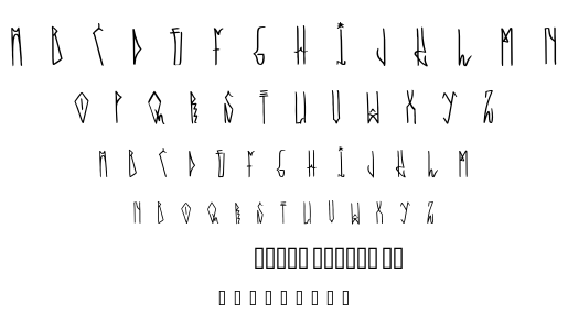 Overhead font