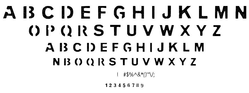 Pencil Stencil font