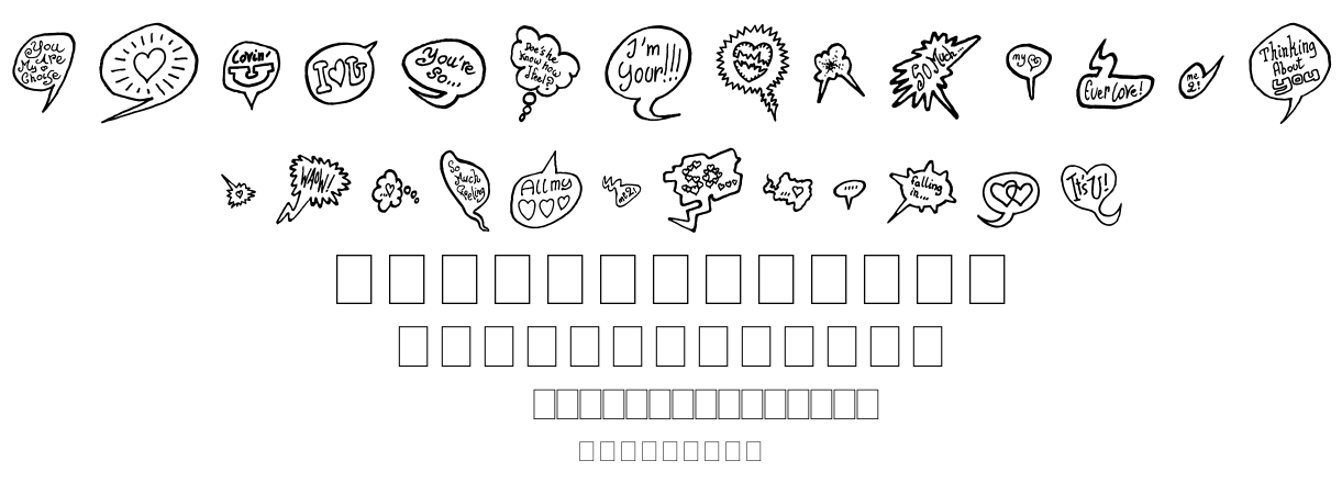 PS I LOVE YOU font