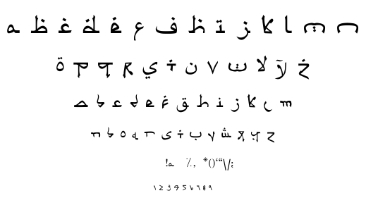 Psuedo Saudi font