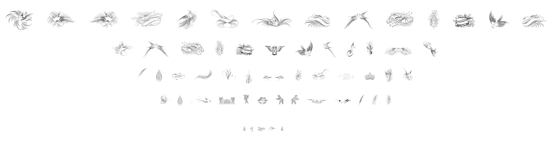 Penmanship Birds font