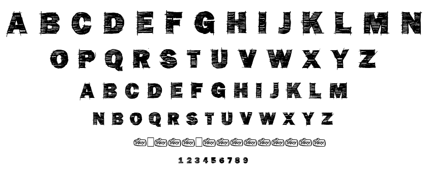 Penstriped font